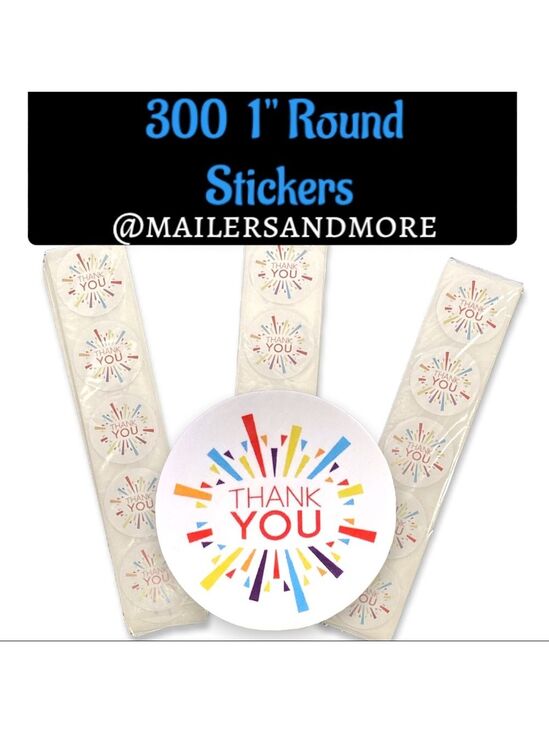 Mailers And More Other - 300 Pack of 1" Round Stickers "Thank you" PRICE IS FIRM
